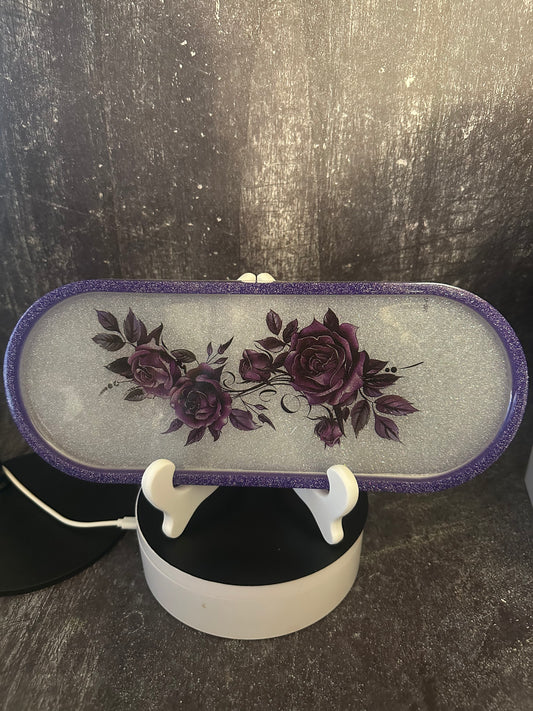 Gorgeous purple flower tray